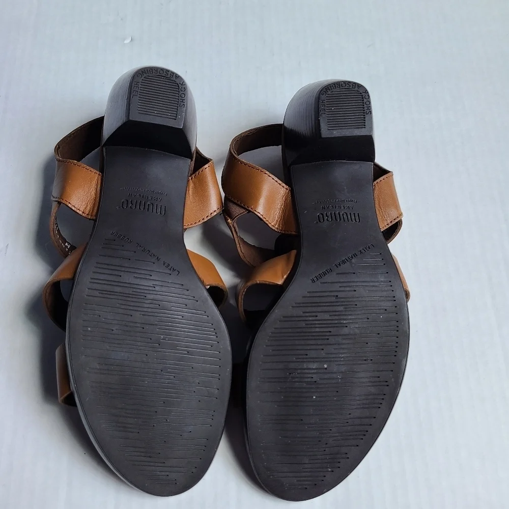 MUNRO brown maggie slingback sandals